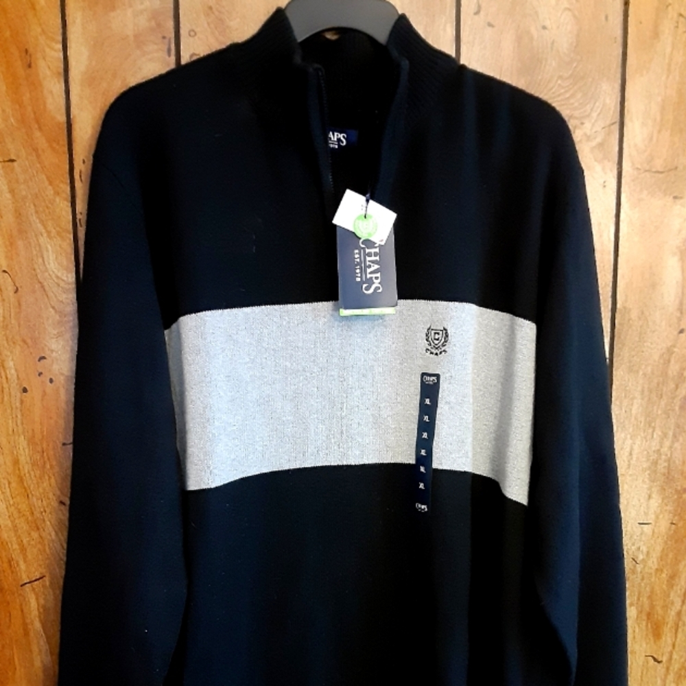 New Mens Ralph Lauren. Polo-Stripe 1/4 Zip Cotton Sweater for your 💝